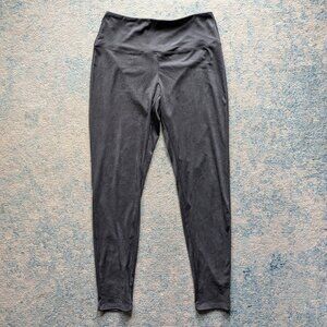 Ruby Ribbon Suedette Shaping Leggings Size L Gray Soft Comfort Stretch